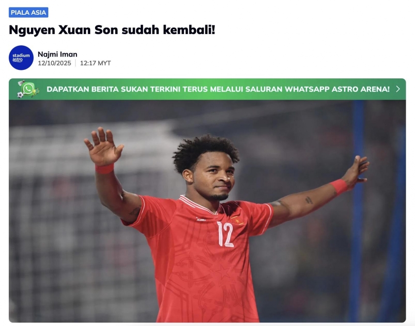 Truyền thông Malaysia thốt lên 1 điều khi Xuân Son chính thức trở lại 720840