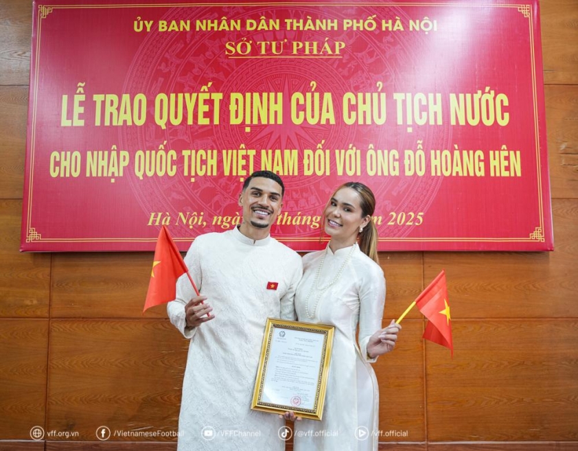 VFF phản hồi sau khi tiền vệ Brazil hoàn tất nhập tịch Việt Nam 5 Đỗ Hoàng Hên có thể ra mắt ĐT Việt Nam vào tháng 3/2026