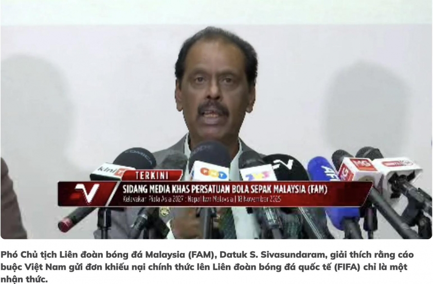 Không có bằng chứng vụ Việt Nam tố cáo Malaysia lên FIFA 723959