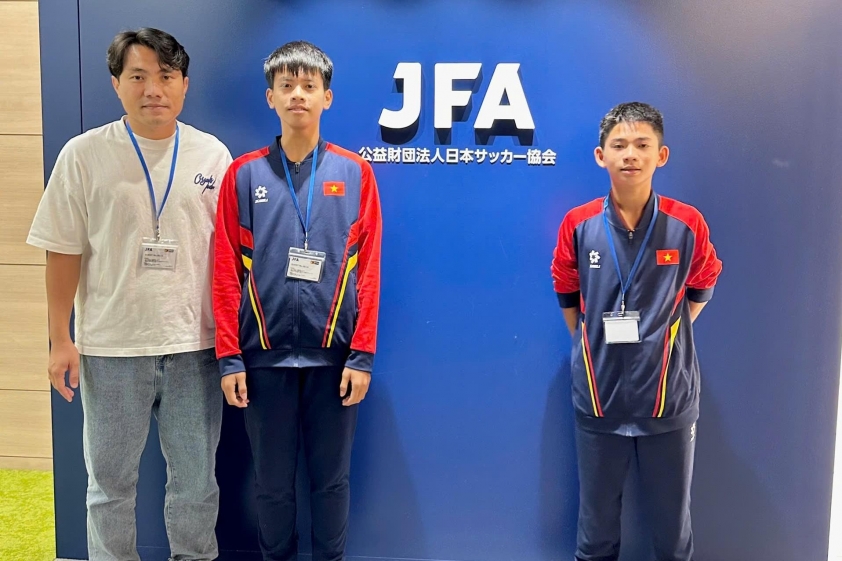 2 cầu thủ U13 của Việt Nam xuất ngoại sang Nhật Bản 725593