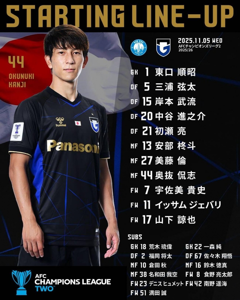 Trực tiếp Nam Định vs Gamba Osaka: 9 ngoại binh ra sân