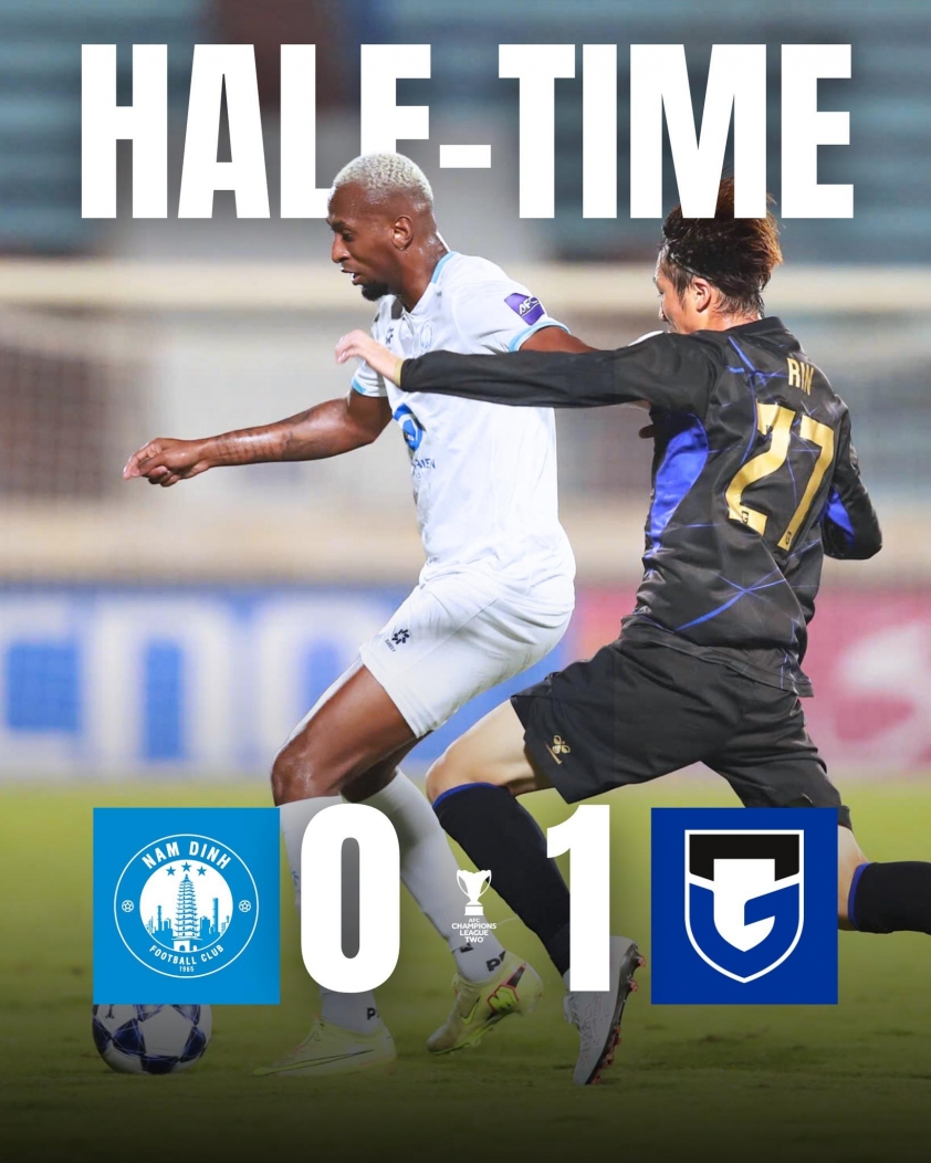 Trực tiếp Nam Định 0-1 Gamba Osaka: Nỗ lực tìm bàn gỡ
