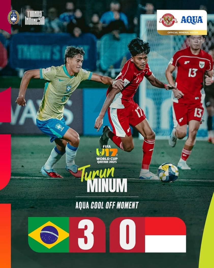 U17 Indonesia thua Brazil nhưng vẫn còn cơ hội tiến vào World Cup 5 Trực tiếp U17 Brazil 3-0 U17 Indonesia: Áp đảo