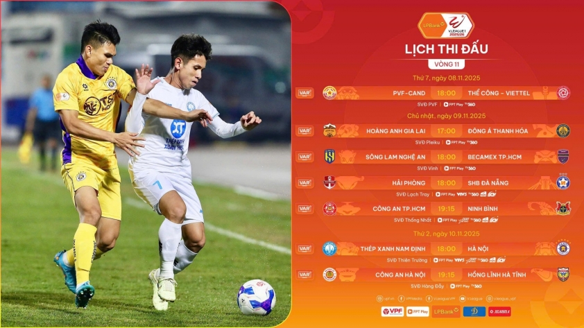 Vòng 11 V-League 2025/26: Trận đấu đỉnh cao đầy kịch tính! 3 Vòng 11 V-League 2025/26: Tuyệt đỉnh gay cấn! 736933