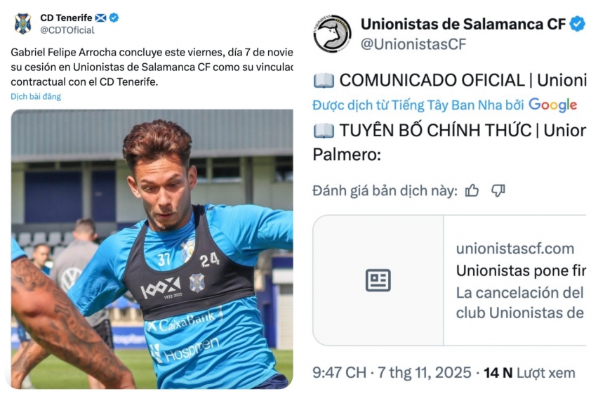 Gabriel Palmero bị 2 CLB thông báo chấm dứt hợp đồng