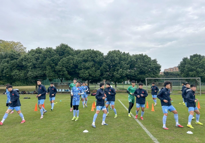 U22 Việt Nam sẵn sàng cho trận đấu với Hàn Quốc