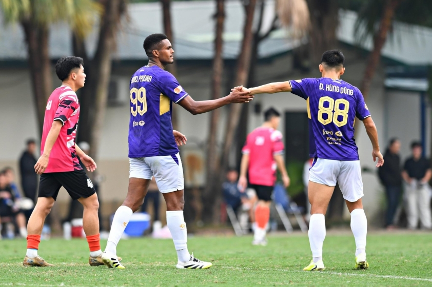 Đội bóng Thủ đô dễ dàng giành chiến thắng với tỷ số 5-2