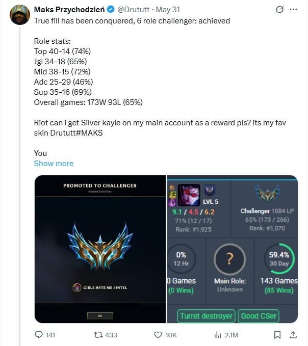 Game thủ được Riot tặng skin hiếm bậc nhất LMHT nhờ hoàn thành thử thách