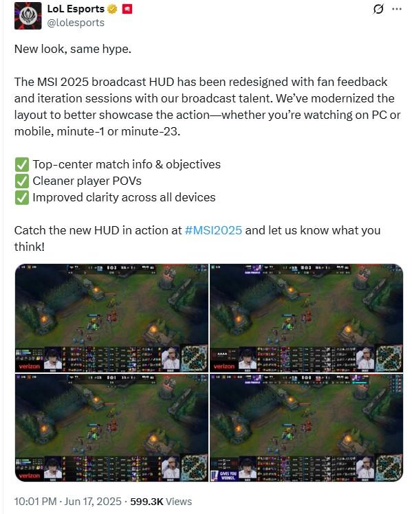 Riot công bố diện mạo mới cho MSI 2025, fan T1 phát hiện ngay