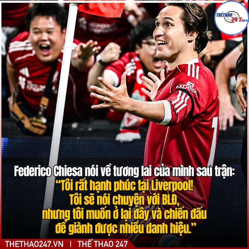 Vừa ghi bàn, Chiesa lập tức tuyên bố quan trọng với Liverpool 685811