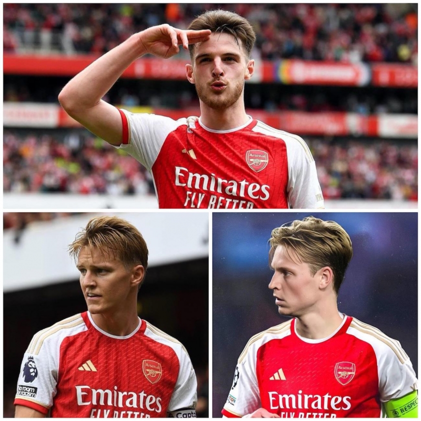 Bộ ba tiền vệ của Arsenal có thể có De Jong