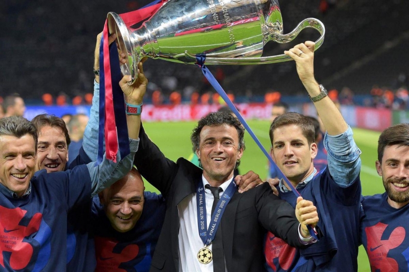 Luis Enrique đã từng giành cú ăn 3 lịch sử cùng Barca mùa 2014/15