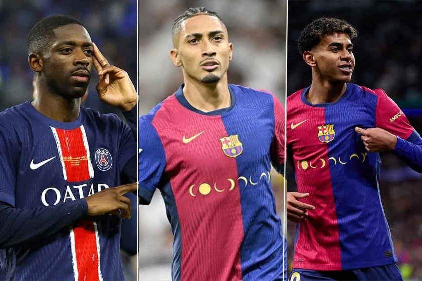 Dembele, Raphinha và Yamal được xem là 3 ứng cử viên hàng đầu cho Quả Bóng Vàng (nam) năm nay.