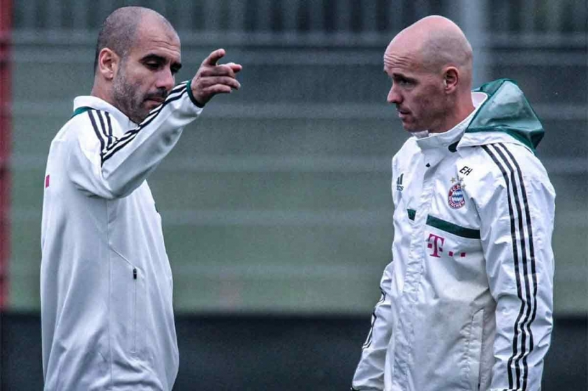 Ten Hag từng là HLV đội trẻ của Bayern Munich, đã từng có cơ hội làm việc với Pep Guardiola.