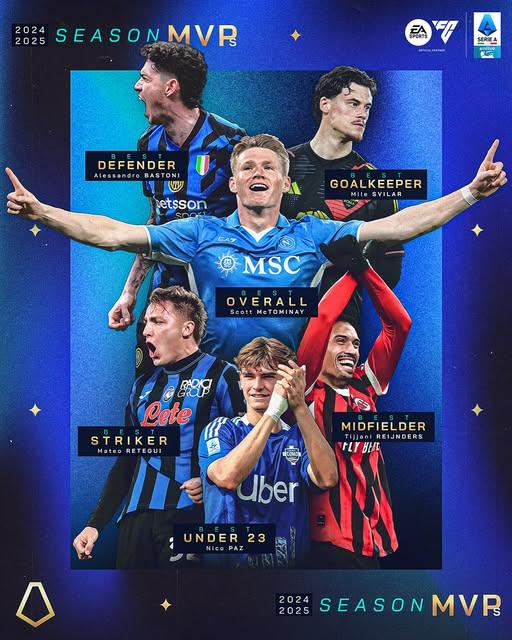 Danh sách đầy đủ các danh hiệu Serie A 2024/25.