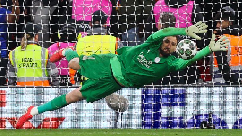Donnarumma đã vô số lần cứu PSG tại Champions League mùa này. Nguồn: BBC