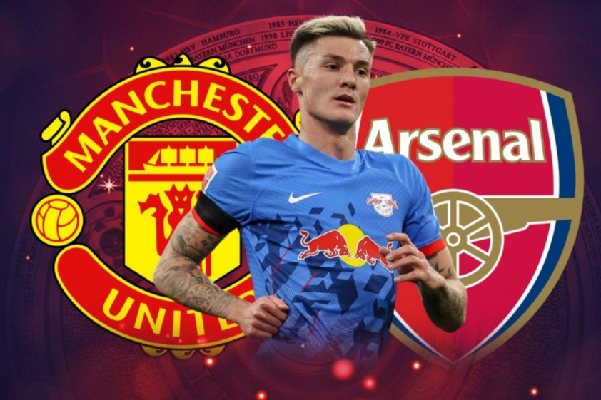 Man United phải cạnh tranh Sesko với Arsenal.