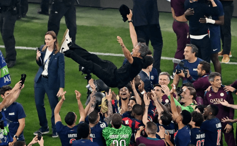Chiến thắng vang dội này giúp PSG lần đầu tiên trong lịch sử lên ngôi vô địch Champions League. Ảnh: Getty