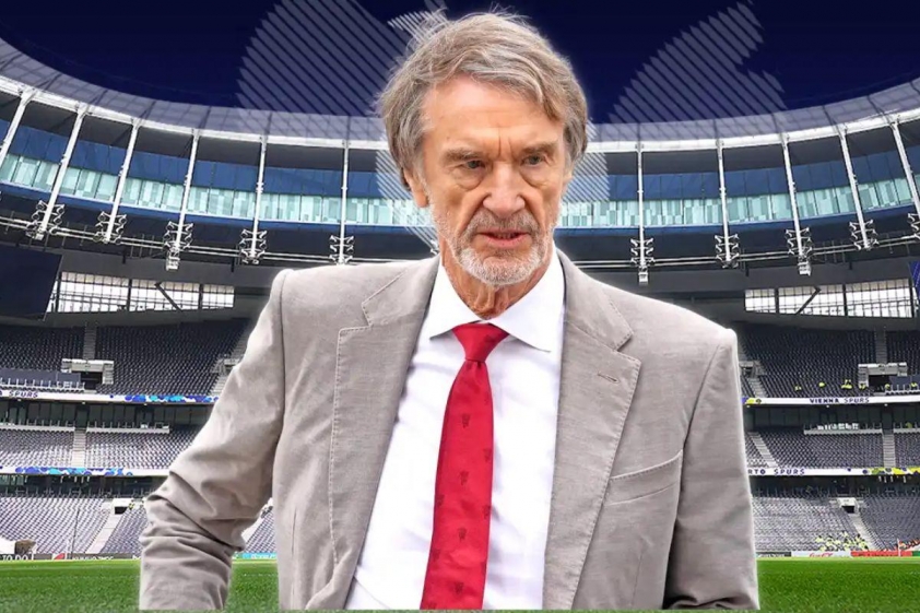 Tottenham đang vướng vào cuộc chiến pháp lý với Sir Jim Ratcliffe vì tranh cãi liên quan đến hợp đồng tài trợ bị phá vỡ (Ảnh: The Sun).