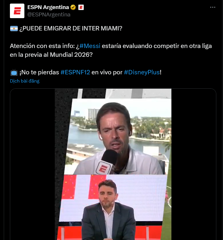 Nhiều thông tin cho rằng Messi đăng cân nhắc rời Inter Miami