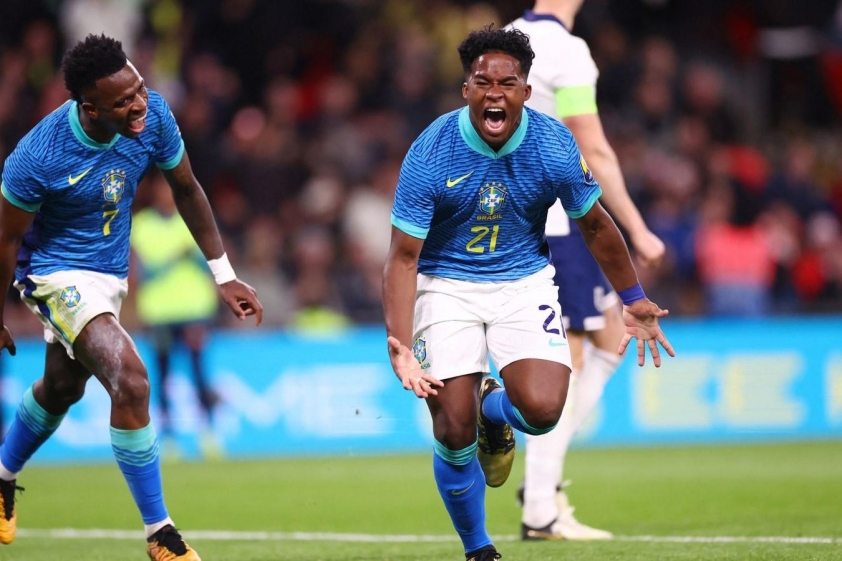 Cánh cửa lên tuyển Brazil của Endrick đang hẹp dần (Ảnh: GOAL)