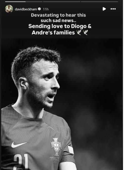 Bài đăng David Beckham tri ân Diogo Jota