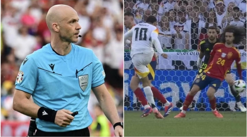 Tình huống gây tranh cãi của trọng tài Anthony Taylor (nguồn ảnh: Give Me Sport)