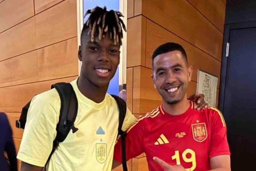 Cha của Yamal cùng Nico Williams (Ảnh: X).