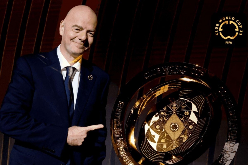 Chủ tịch Gianni Infantino khẳng định FIFA Club World Cup là bước khởi đầu cho “thời kỳ hoàng kim” mới của bóng đá thế giới (Ảnh: DAZN).