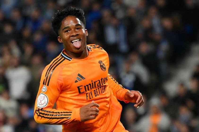 Mùa 2024/25, Endrick ghi 7 bàn thắng sau 37 lần ra sân cho Real Madrid (Ảnh: ESPN).