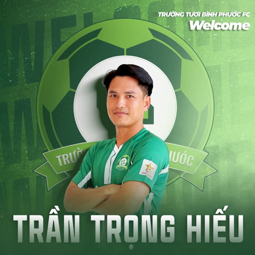 Trung vệ đầy kinh nghiệm Trần Trọng Hiếu chính thức gia nhập đội bóng Đông Nam Bộ. Ảnh: CLB
