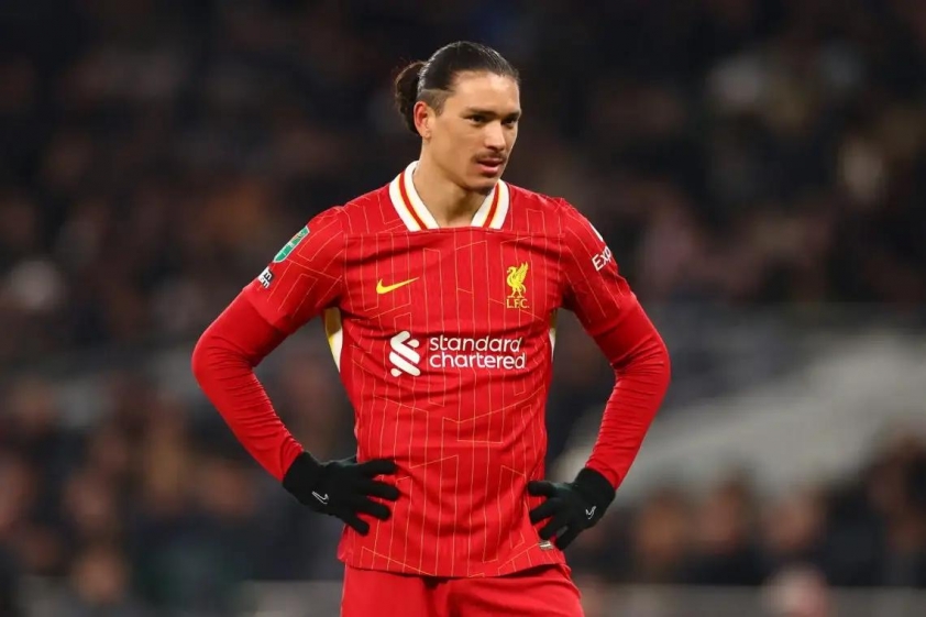 Nunez không thể bùng nổ tại Anfield sau 3 năm thi đấu (Ảnh: GOAL)