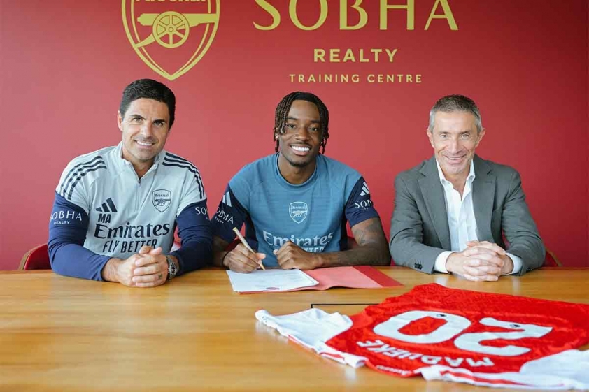 Noni Madueke sẽ là làn gió mới nơi hành lang cánh của Arsenal (Ảnh: Arsenal).