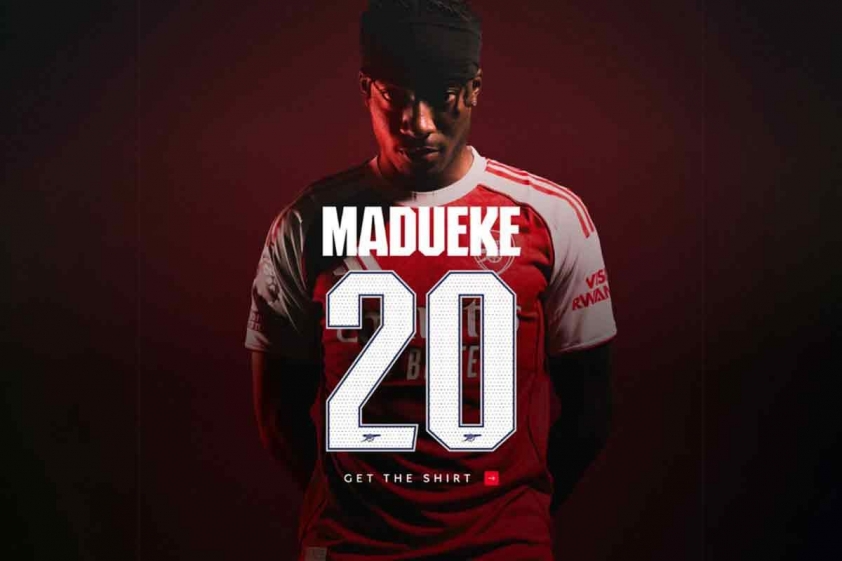 Madueke sẽ mặc áo số 20 tại Arsenal (Ảnh: Arsenal).