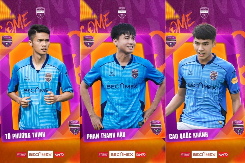 Trước đó, Becamex TP.HCM đã công bố 3 tân binh đầu tiên (Ảnh: Fanpage CLB).