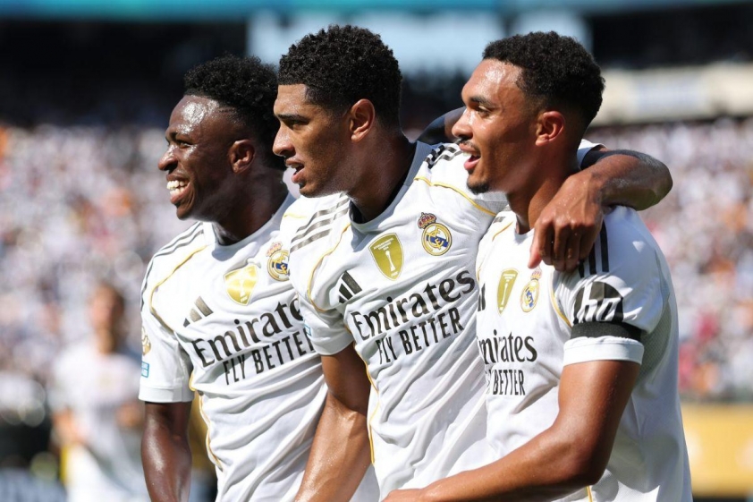Adidas, Fly Emirates và HP là các nhà tài trợ áo đấu giúp Real Madrid cán mốc 260 triệu euro mỗi năm (Ảnh: Madrid Universal).