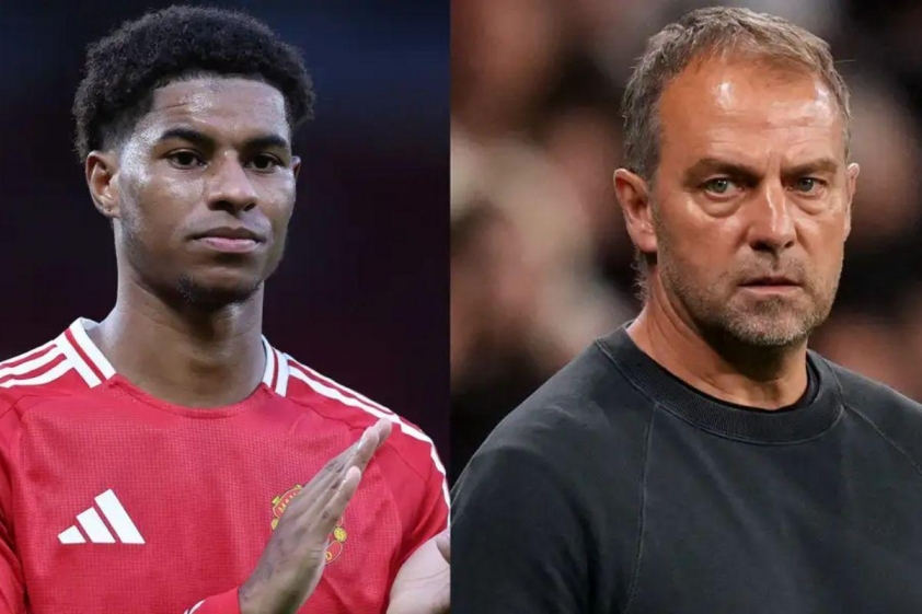 HLV Hansi Flick đã cảnh báo Rashford trước khi đồng ý cho thương vụ đến Barca (Ảnh: GOAL).