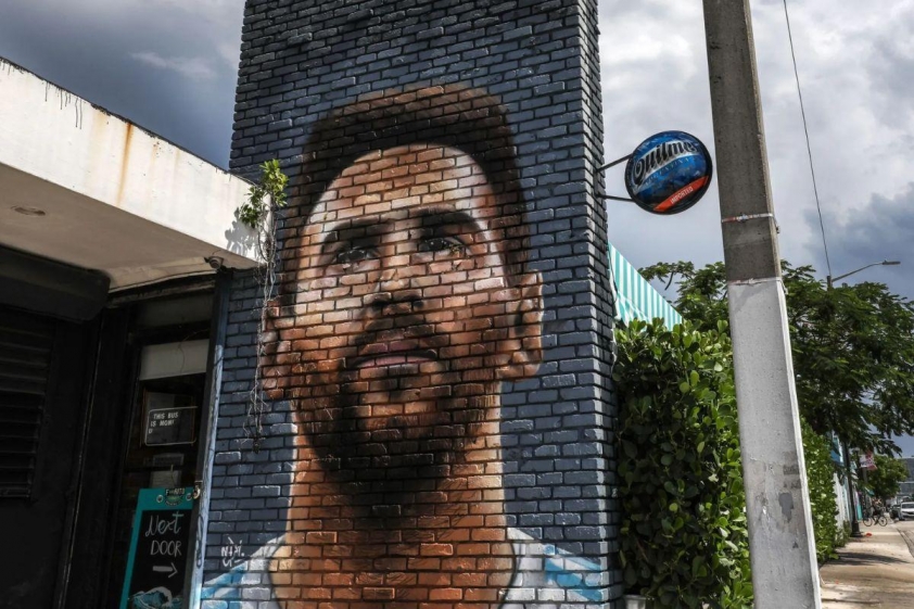 Bức tranh tường của Lionel Messi ở Miami là một tác phẩm kinh điển hiện đại (Ảnh: The Sun).