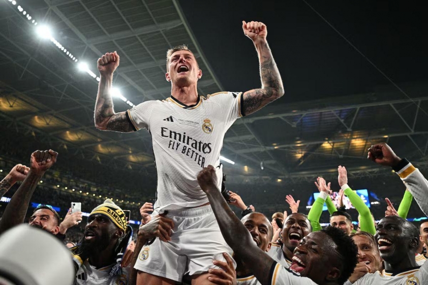 Toni Kroos sau trận chung kết C1 2024, trận đấu cuối cùng của anh cho Real Madrid (Ảnh: AS).