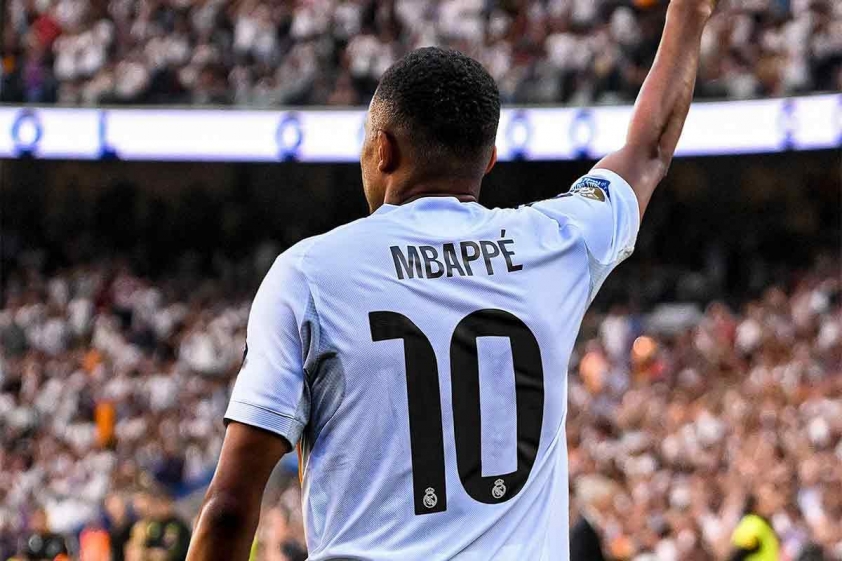 Mbappe sẽ mặc áo số 10 tại Real Madrid từ mùa giải 2025/26 (Ảnh: EPSN).