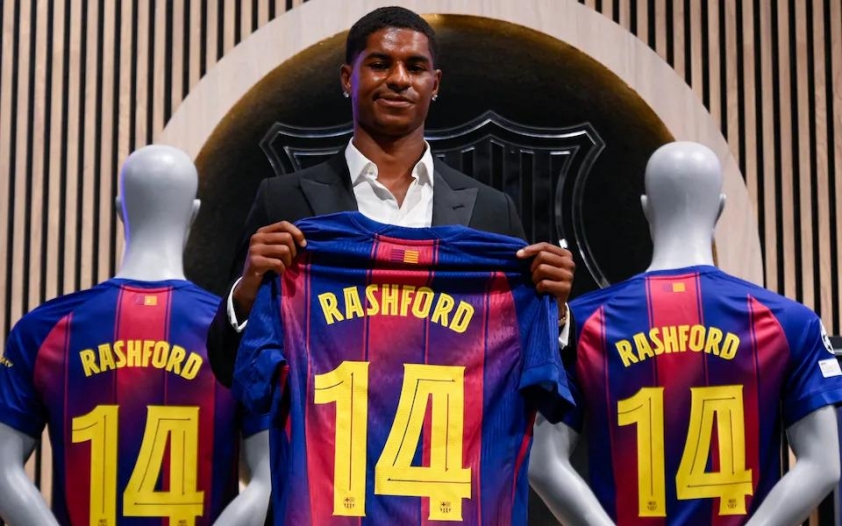 Rashford đến Barca: Từ ngôi sao 100 triệu bảng tới ‘người thừa’ ở MU 9 Rashford tự tin với số áo 14 của Barcelona.