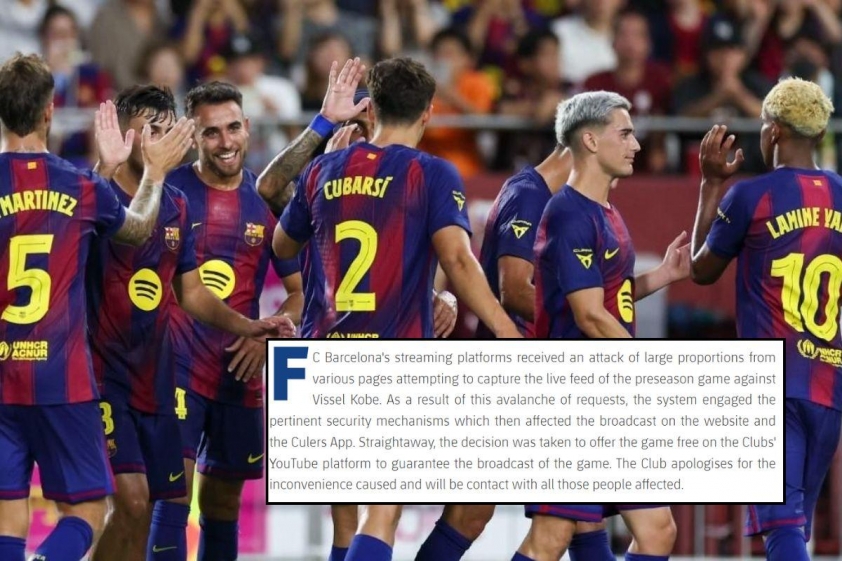 Barca thông báo trên website CLB (Ảnh: SPORT).