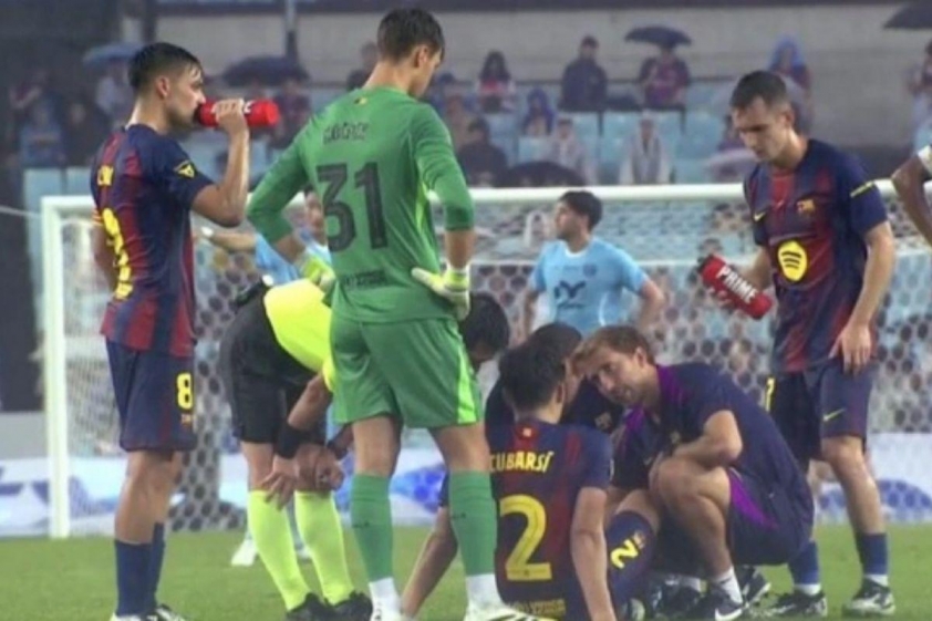 Cubarsi dính chấn thương ở trận giao hữu với Daegu FC (Ảnh: FC Barcelona Noticias).