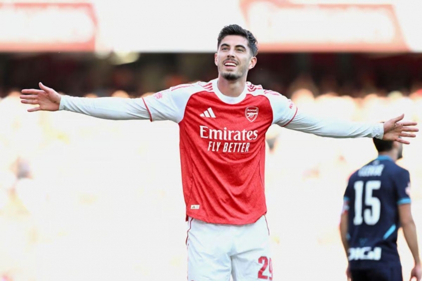 Kai Havertz vào sân từ ghế dự bị và ấn định tỷ số 3-0 cho Arsenal (Ảnh: Evening Standard).