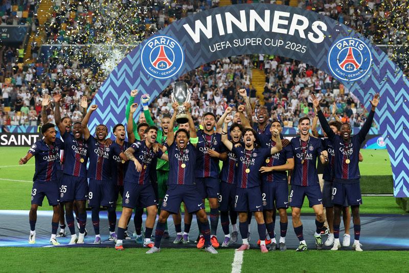 PSG gặp nhiều khó khăn để giành Siêu cúp châu Âu 2025 - Ảnh: @uefa