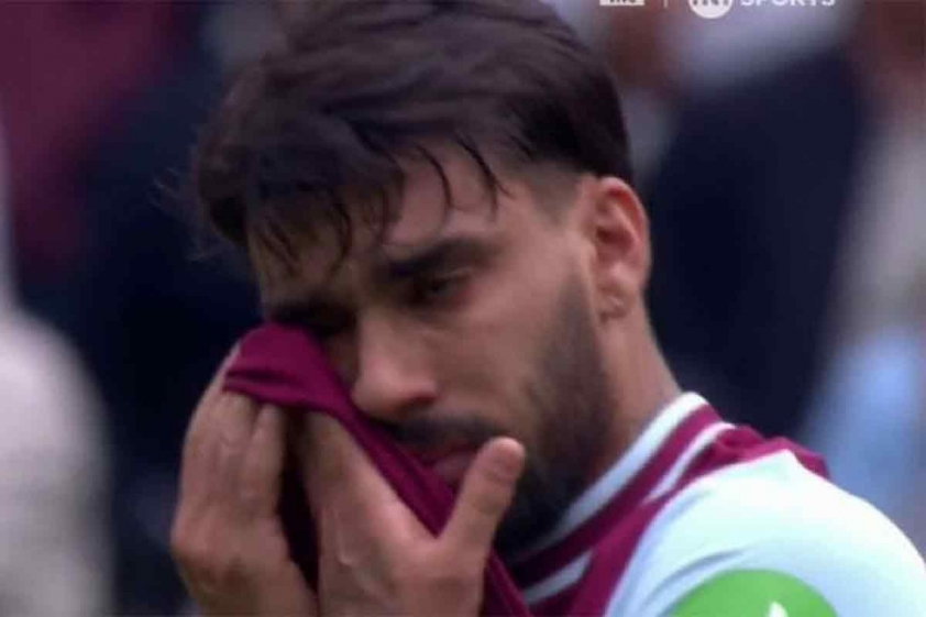 Paqueta từng bật khóc trên sân đấu trước những cáo buộc dàn xếp tỷ số (Ảnh: TNT Sports).