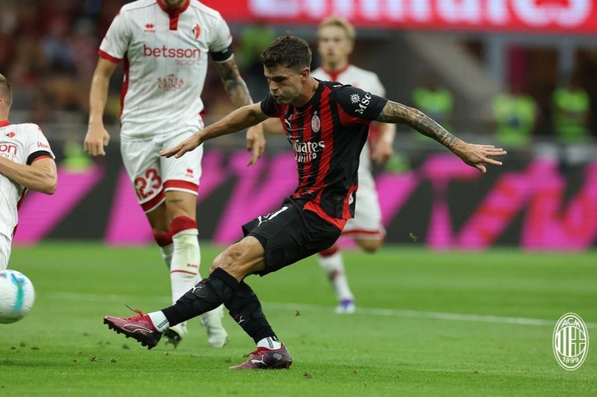 Christian Pulisic ấn định chiến thắng 2-0 cho AC Milan (Ảnh: Trang chủ CLB).