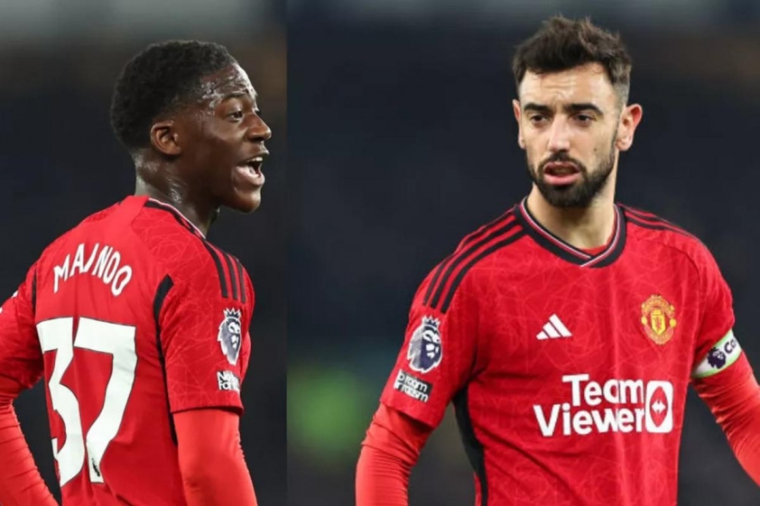 Man United đi vào bế tắc khi Mainoo không được trọng dụng, Bruno phải chơi trái sở trường (Ảnh: AFP).