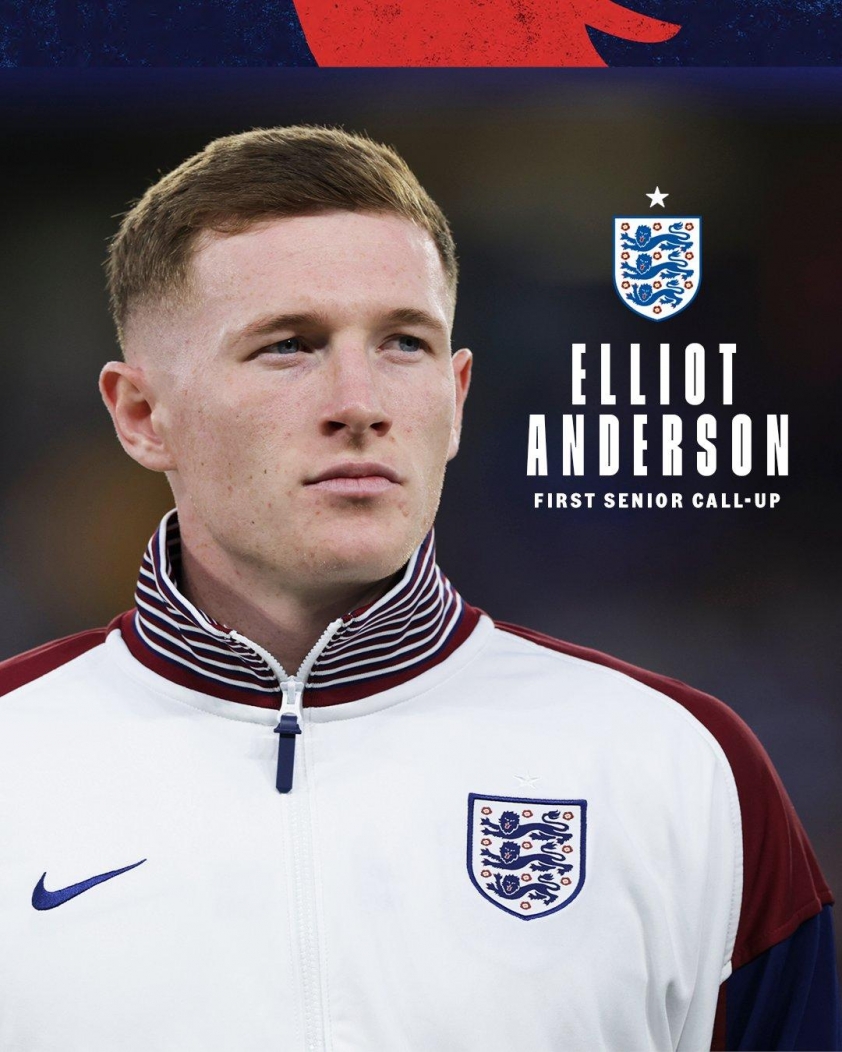 Fan chờ đợi trận ra mắt của Elliot Anderson cho ĐT Anh - Ảnh: @England