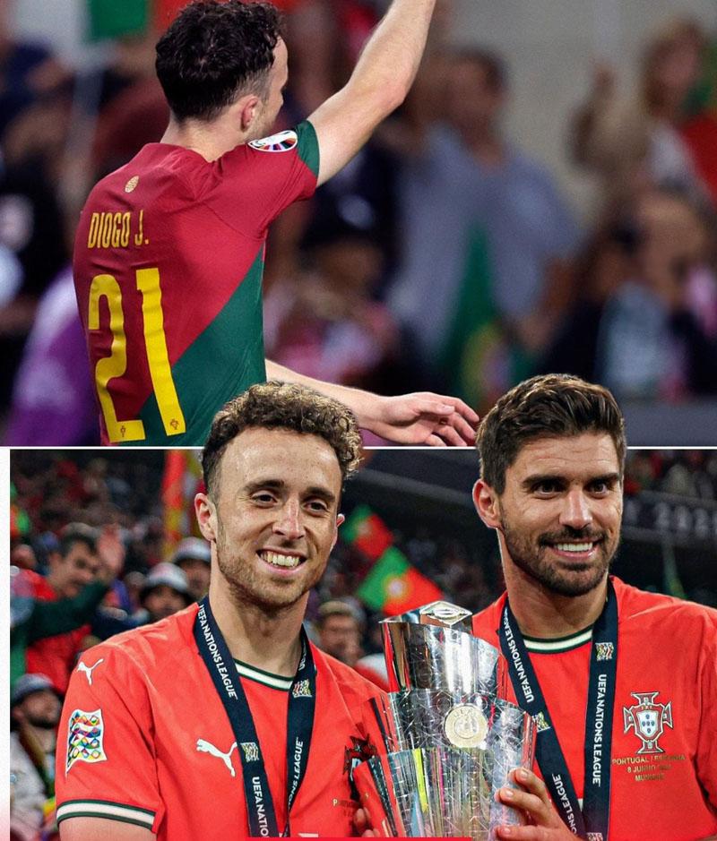 Jota và Neves ngày còn sát cánh ở ĐT Bồ Đào Nha - Ảnh: @tribuna